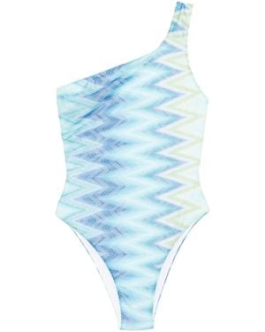 Missoni ワンショルダー水着 - ブルー