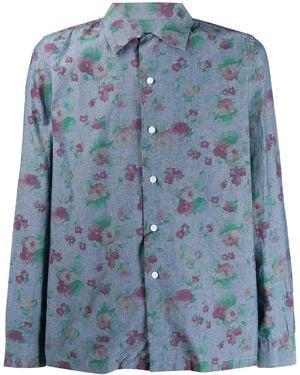 Dell'Oglio Floral Print Shirt - Blue