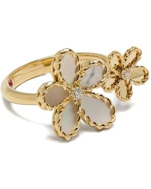 Roberto Coin Bague En 18Ct Sertie De Nacre Et De Diamant - Métallisé