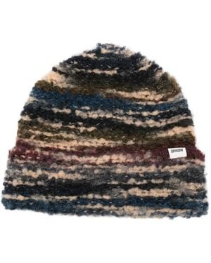 DRYKORN Striped Chunky-Knit Beanie Hat - Black