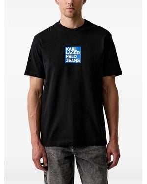 KARL LAGERFELD Logo-Print T-Shirt - Black