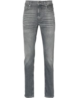 7 For All Mankind Paxtyn Mid-Rise Skinny Jeans - Grey