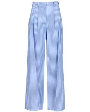 Al Duca d'Aosta Striped Pleated Trousers - Blue