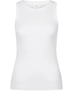 DRYKORN Olina Fine-Ribbed Tank Top - White