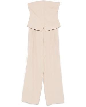 So Allure Side-Stripe Trousers Set - Natural
