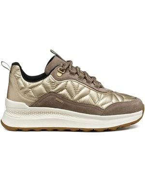 Geox Quilted Trainers - Brown