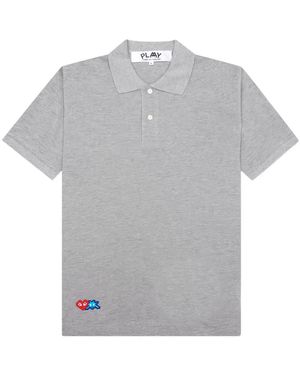 COMME DES GARÇONS PLAY X Invader Polo À Motif Cœur - Gris