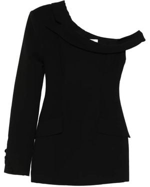 Monot Robe À Design À Une Épaule - Noir