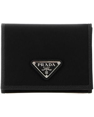 Prada Flap-Top Wallet - Black