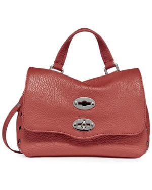 Zanellato Sac Porté Épaule Baby Postina En Cuir Martelé - Red