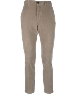 Cruna Corduroy Button-Fastening Trousers - Grey