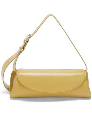 Jil Sander Cannolo Leren Schoudertas - Metallic