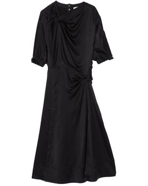3.1 Phillip Lim Midikleid mit gerafftem Ausschnitt - Schwarz
