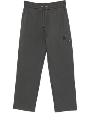 Moose Knuckles Logo-Patch Drawstring Track Pants - Grey
