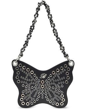 Blumarine Butterfly-Shape Shoulder Bag - Black