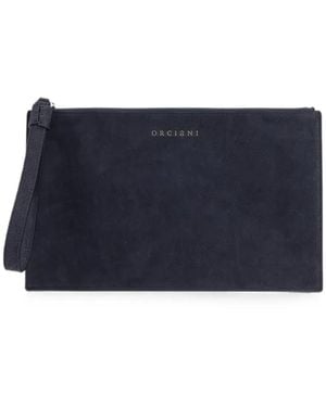 Orciani Clutch Mit Handgelenkschlaufe - Blau