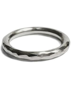 Werkstatt:münchen Hammered Round Ring - Metallic