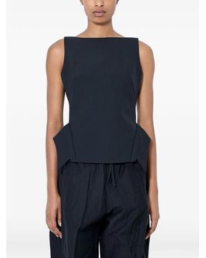 Rohe Sleeveless Side-Panel Top - Blue