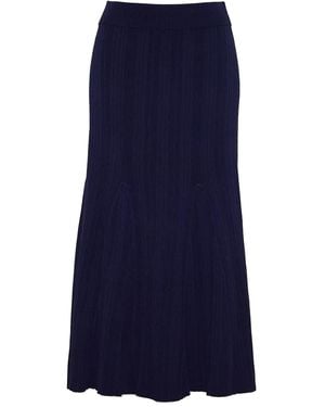 Cara Cara Dara Ribbed-Knit Skirt - Blue