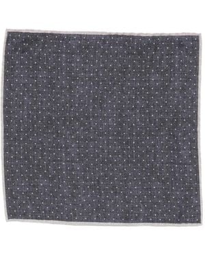 Eleventy Polka-Dot Pocket Square - Gray