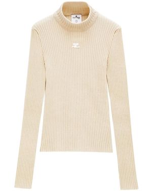 Courreges Reedition Ribbed Jumper - White