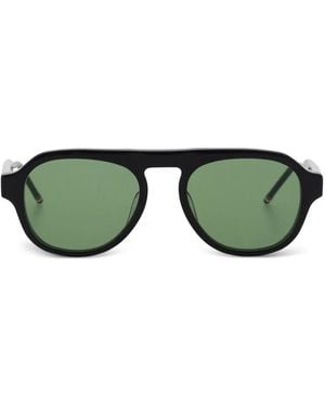 Thom Browne Occhiali Da Sole Con Montatura Stile Pilota - Verde