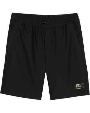 EA7 Logo Shorts - Black
