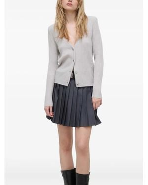 IRO Devora Ribbed Button-Up Cardigan - Grey