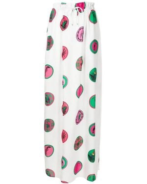 Amir Slama Graphic-Print Maxi Skirt - White