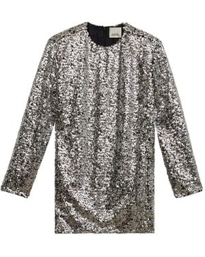 Isabel Marant Heliane Sequinned Dress - Grey