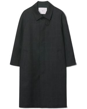 DUNST Checked H-Line Coat - Black