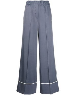 Off-White c/o Virgil Abloh Logo-Print Pyjama Trousers - Blue