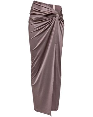 Oude Waag Kleid Mit Raffung - Lila