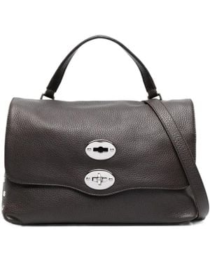 Zanellato Small Postina Grained Leather Tote Bag - Black