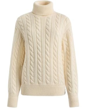 Bally Pull Torsadé À Col Roulé - Blanc
