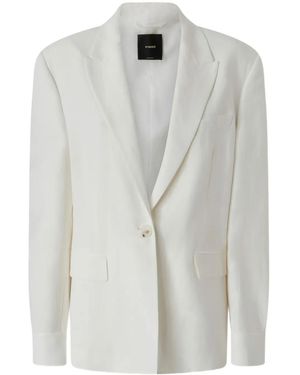 Pinko Tailored Blazer With Single Button Closure - Gray