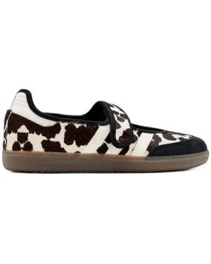 adidas Samba Jane Animal-Print Mary Jane Shoes - Black