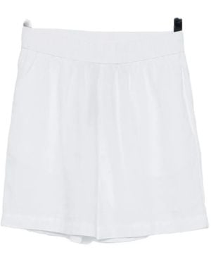 James Perse Linen Shorts - White