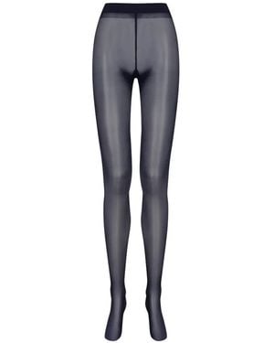 Maison Close Obsession Footed Tights - Blue