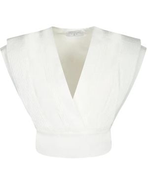 IRO Pleated Wrap Top - White
