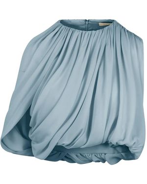 Heirlome Marie Draped Blouse - Blue