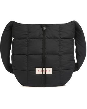 Marni Gesteppte Schultertasche - Schwarz