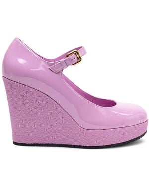 Hogan Leather Court Shoes - Purple