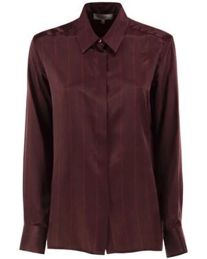 Antonelli Vertical-Stripe Shirt - Purple