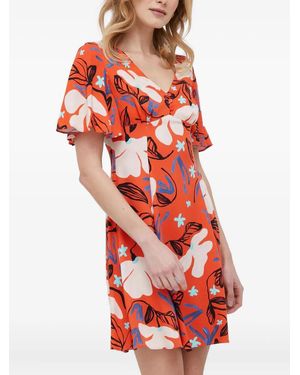 Paul Smith Floral Short-Sleeve Midi Dress - Red
