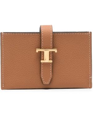 Tod's T Timeless Leather Wallet - Brown