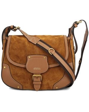 Isabel Marant Sierra Buckle-Fastening Suede Cross Body Bag - Brown