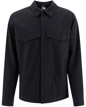 GR10K Flap-Pocket Snap-Button Shirt - Blue