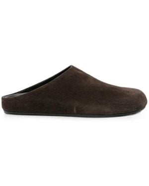 Officine Creative Babouche 101 Suede Mules - Brown