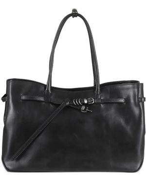 Marge Sherwood Leather Shoulder Bag - Black